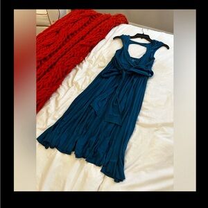 Anthropologie pleated midi length dress size XS